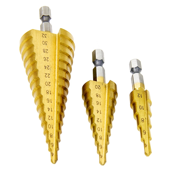 4-32 mm Titanium Coated Metal Hex Core Drill Bits Wood Hole Cutter Step